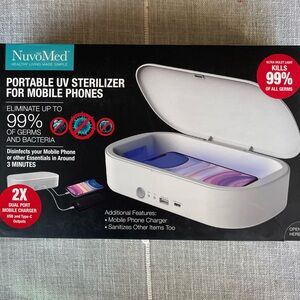 NuvoMed Portable Dual UV Sterilizer For Mobile Phones & Other Items Kills Germs